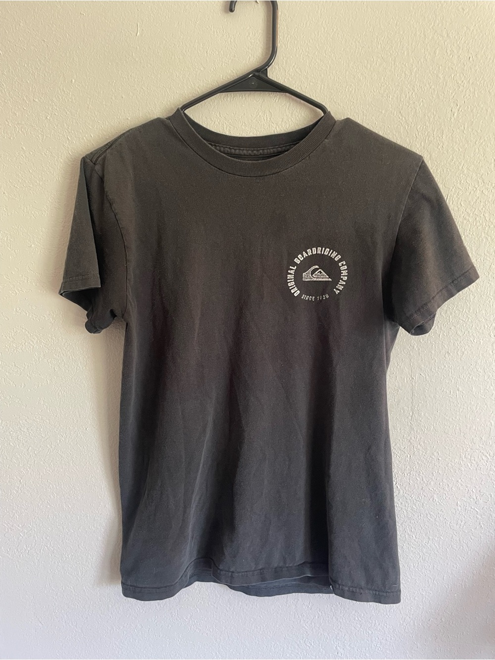 Quiksilver Men's Black Short-Sleeve Logo Tee